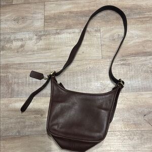 Vintage Coach Brown Leather Shoulder Bag